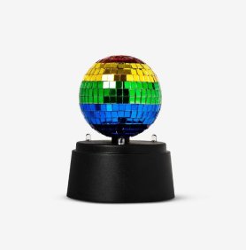 Bola disko - bola disko cermin anak-anak, lampu warna-warni untuk anak-anak, LED 3x mini yang dapat diputar