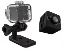 Mini veiksmo kamera 2,5 cm x 2,5 cm mikro dydžio - FULL HD 155° atsparus vandeniui iki 30 metrų