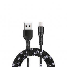 Micro USB - USB cable for cellphone in Bamboo design and 1m length