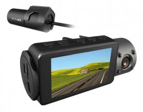 Caméra de voiture 3 canaux avec GPS (avant/arrière/intérieur) avec mode 2K + Parking - Profio S12