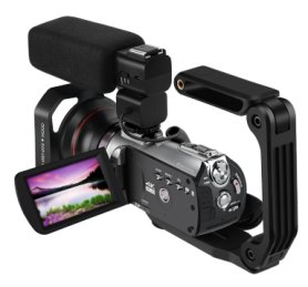 Videocámara 4K Ordro AZ50 visión nocturna + WiFi + teleobjetivo + lente macro + luz LED + estuche (SET COMPLETO)