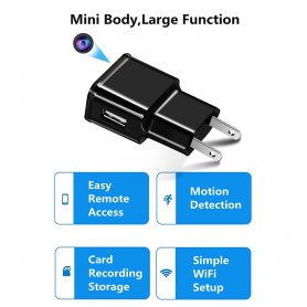 WiFi P2P FULL HD spy kamera ukrytá v adaptéru pro nabíječku na mobil + detekce pohybu