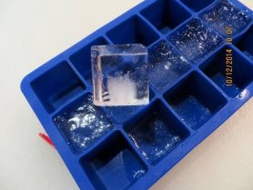 The form of ice cubes