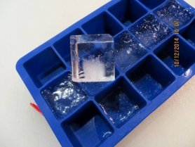 La forme de cubes de glace