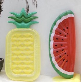 Watermelon pool float - large water inflatable 187x75 cm