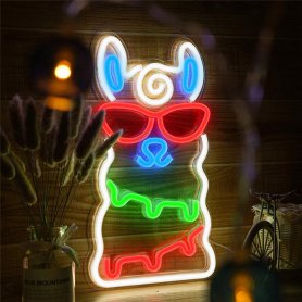 LED-Beleuchtung (Banner an der Wand) - Neon-Logo (Schild) LAMA