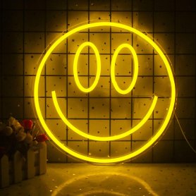 Smile - LED neon logo reklama svítící na zeď Smajlík