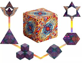 Сменный магнитный магический куб - 3D антистрессовый пазл с 70 фигурами