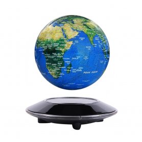 Planet melayang BUMI (bola terapung) dengan dasar LED BLUE BACKLIGHT