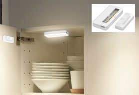 Lumières LED dans l'armoire Pack de 2 pièces + capteur magnétique + batterie Li-on