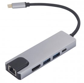 HUB 5 in 1 - USB-C, LAN, HDMI, 2x USB 3.0