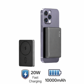 PowerBank 20000mAh Con Ricarica Rapida 22.5W – 2 USB E 2 USB-C, Display LED, Per Telefono, Tablet E Laptop (Metallo, Nero/Grigio/Blu) - 5