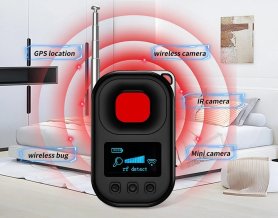 Detektor kamera (detektor inframerah lensa kamera tersembunyi) + WIFI RF + pemindai sinyal GPS