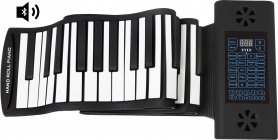 Almofada de silicone com rolamento de piano elétrico com 61 teclas + alto-falantes Bluetooth