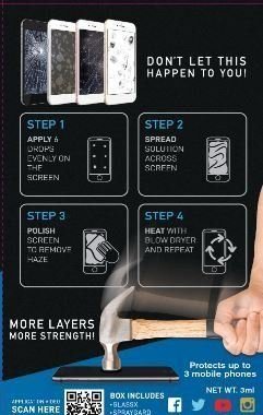 Osynligt skydd för Smartphone - Ställ 2 i 1 Nano GlassX + SprayGard