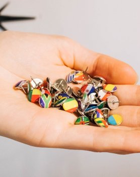 Push pins - Flags of states - 100 pcs set