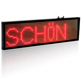 Led-opslagstavle med WiFi - rød 34cm x 9,6 cm