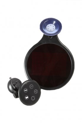 Programmerbar humørikon AUTO LED-skærm rød 16,6 cm diameter