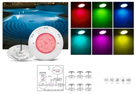 Luz de piscina - RGB LED color impermeable inteligente con iluminación de piscina IP68 24W