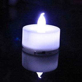 Akkumulátor gyertyák LED hideg fehér fény