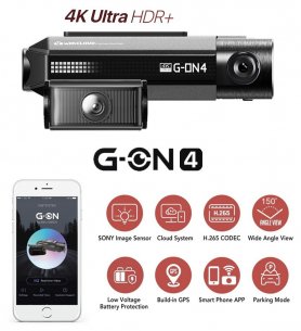 4K двойна камера за кола UHD с WiFi/GPS/ADAS/CLOUD + режим на паркиране - G-NET GON4