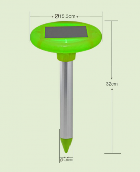 Solar mole repeller + lampu hias LED ke taman