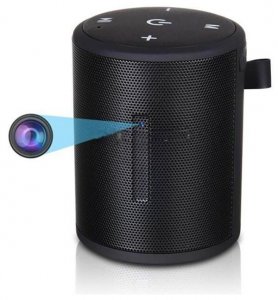 Høyttalerkamera spion Wifi + 4K-oppløsning + bevegelsesdeteksjon + Bluetooth-høyttaler
