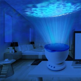 Projektor laut - di bawah projektor cahaya laut di dinding + pembesar suara Bluetooth