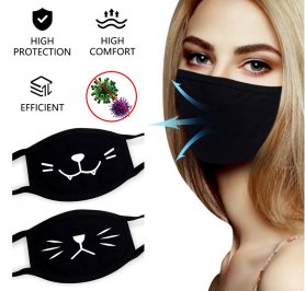 Mascarillas protectoras - 100% algodón negro