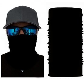 Pakaian kepala pelbagai fungsi (selendang atau bandana) - HITAM