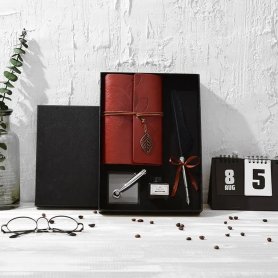 Ensemble de stylos Caligrafic + socle + encre + carnet - SET cadeau de luxe