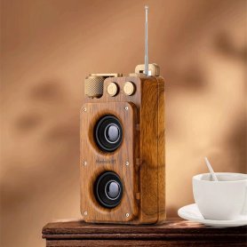 Mini přenosné retro rádio vintage s Bluetooth + FM/AM rádio / AUX / USB disk / Micro SD