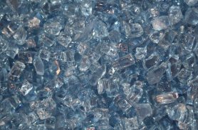 ​Blizgantis dekoratyvinis stiklas židiniui - Blue Crystals