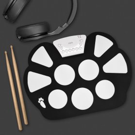 Portable electronic drum kit - silicone mat - 9 drums