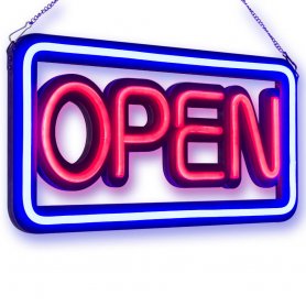 LED sign "OPEN" inscription - 50 cm x 25 cm