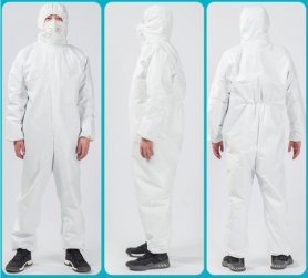 Roupa de proteção - macacão descartável de corpo inteiro