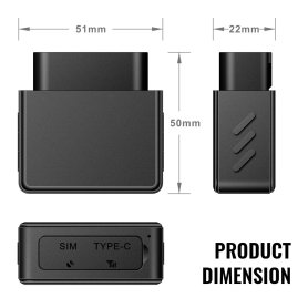 Localizador OBD 4G: rastreador de ubicación GPS para flotas de automóviles con una precisión de hasta 2,5 m + escuchas telefónicas