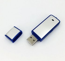 Hidden audio portable recorder in USB flash drive with 16GB memory