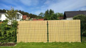 Plastic filling of mesh (fence) and PVC rigid panels - 3D strips for fences - Imitation of wood
