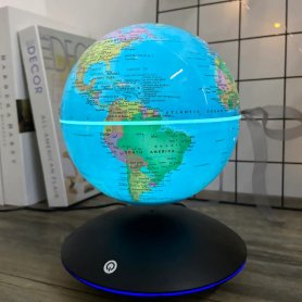 Globe levitasi magnetik (mengambang) dengan cahaya dan lampu