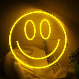 Smile - LED neon logo reklama svítící na zeď Smajlík