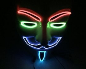 Máscara anônima - multicor