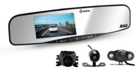 Rearview mirror camera DOD RX300W + parking camera