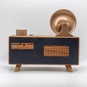 Mini radju antik - retro vintage bil-Bluetooth + FM/AM radju/AUX/USB disk/Micro SD