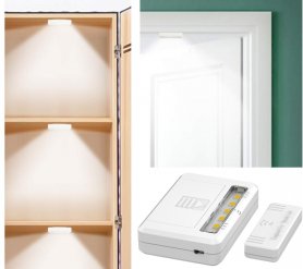 Ang mga LED light sa cabinet 2 pack + magnetic sensor - 2x 1,5V AAA na mga baterya