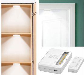 LED-lampor i skåpet 2-pack + magnetisk sensor - 2x 1,5V AAA-batterier