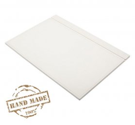 Λευκό δερμάτινο χαλί για γραφείο ή τραπέζι εργασίας - Πολυτελές δέρμα
