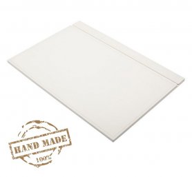 White leather mat for desk or work table - Luxurious leather