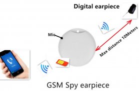 Spy earpiece - earbud nirkabel mini untuk kartu SIM dengan transmisi hingga 10m (gantungan kunci mini)