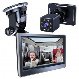 Kamerasystem zur Überwachung von Kindern im Auto - 4,3" Monitor + HD-Kamera mit IR